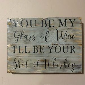 Homemade wood sign